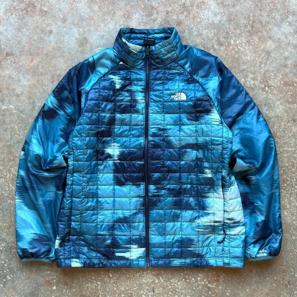 The North Face Blue Tie-Dye Puffer Jacket